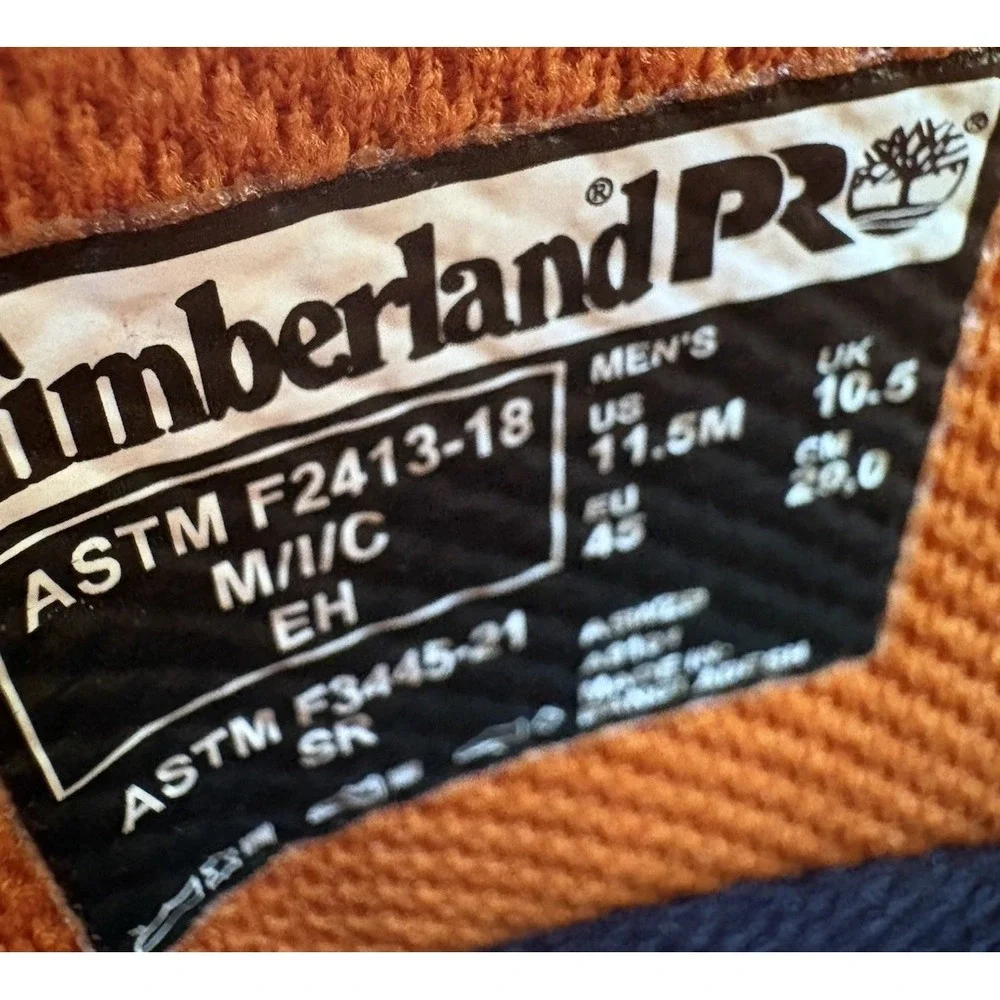 Men's Timberland Pro True Grit Work Boots Waterproof  Safety Toe 11.5M NEW